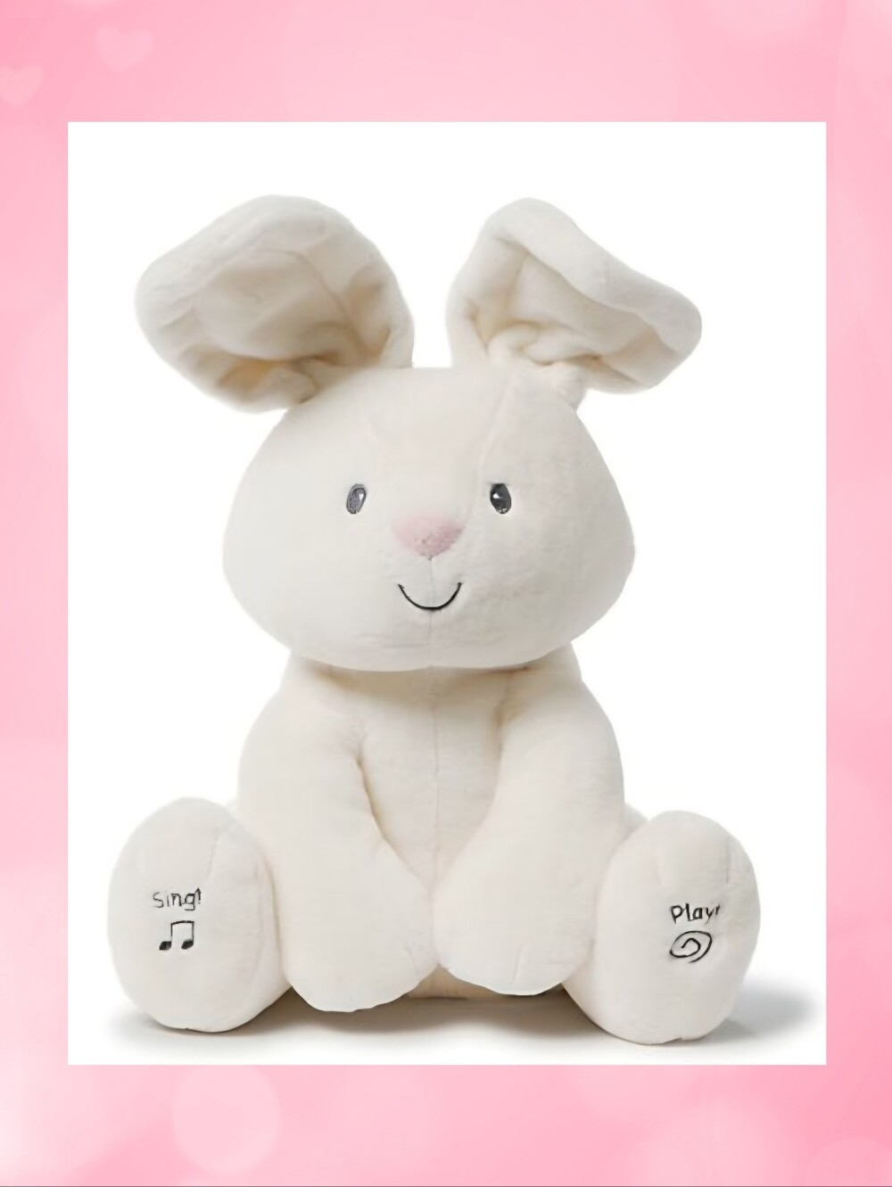 Gund Flora Bunny Animated Peek A Boo & Singing Plush New!♡♡